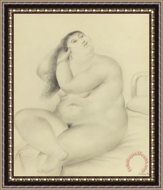 Fernando Botero Mujer Peinandose, 1976 Framed Print
