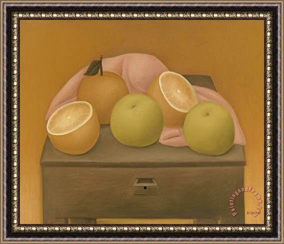 Fernando Botero Nature Morte Aux Oranges, 1967 Framed Painting