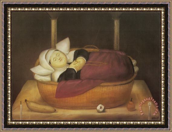 fernando botero New Born Nun Framed Painting