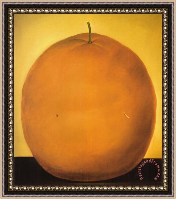 fernando botero Orange Framed Painting