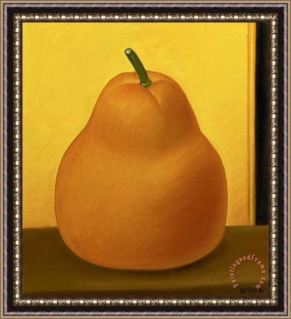 Fernando Botero Pear, 1990 Framed Print