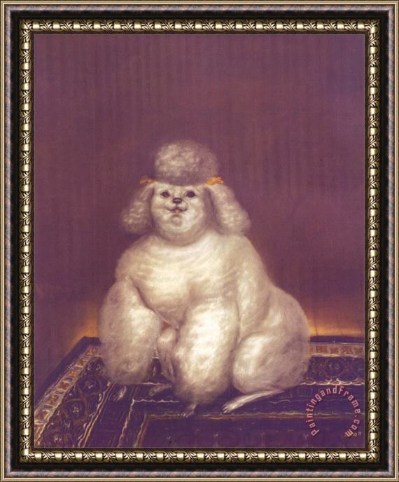 fernando botero Poodle Framed Painting