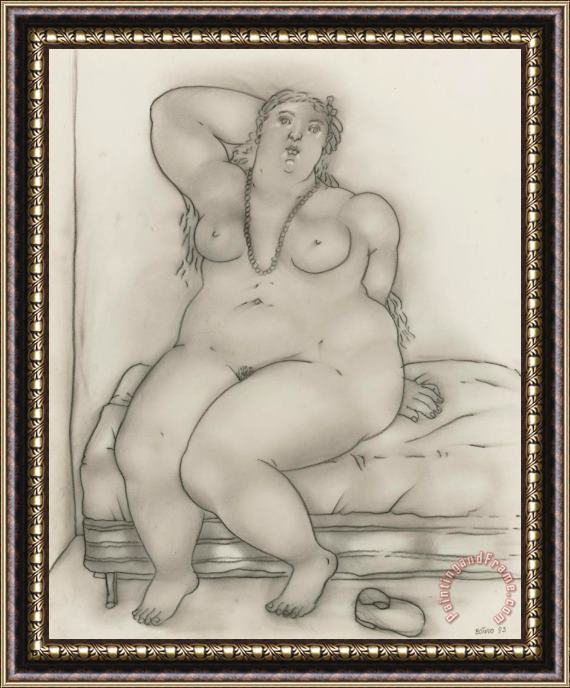 Fernando Botero Seated Woman, 1983 Framed Print