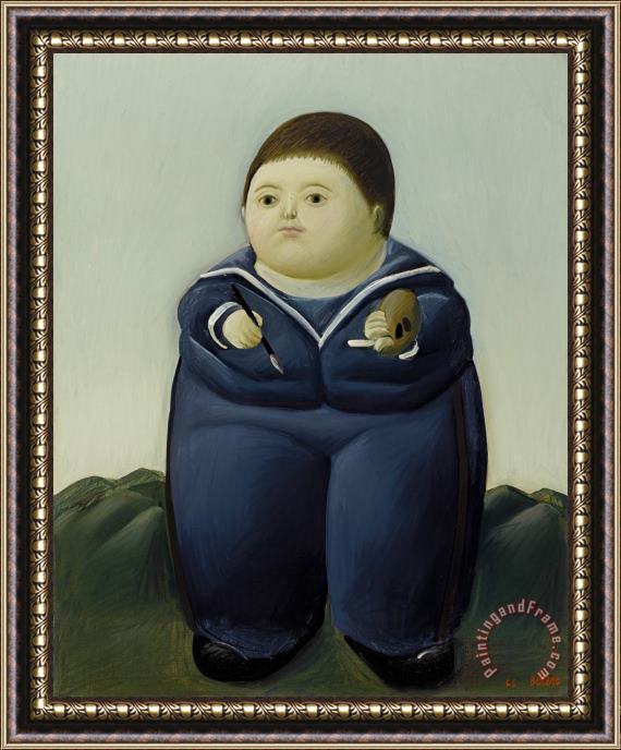 Fernando Botero Self Portrait at The Age of Four, 1966 Framed Painting