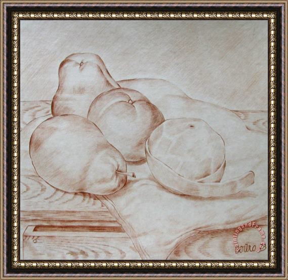 Fernando Botero Sin Titulo, 1973 Framed Painting