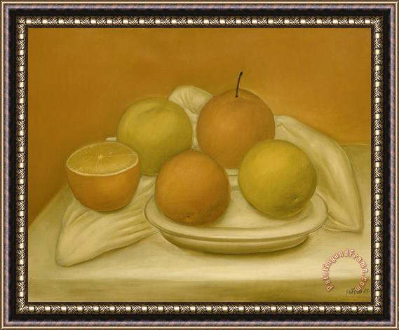 Fernando Botero Still Life with Oranges, 1969 Framed Painting
