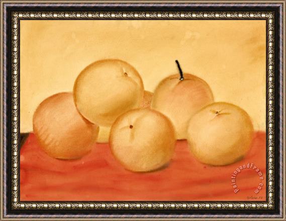 Fernando Botero Still Life with Oranges, 1979 Framed Painting