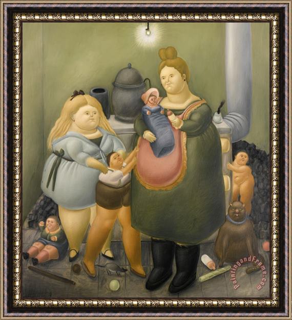 Fernando Botero The Bashful Family Framed Print