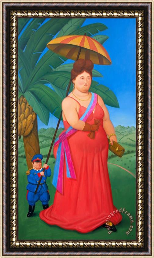 Fernando Botero The First Lady, 2010 Framed Painting