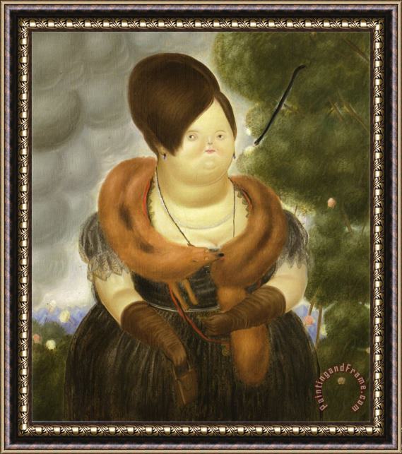 fernando botero The First Lady Framed Painting