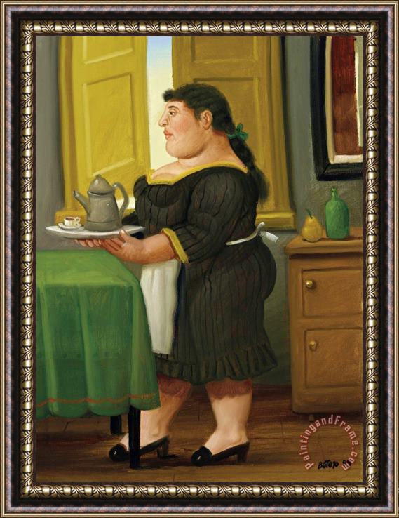 Fernando Botero The Maid, 1999 Framed Painting