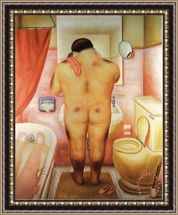 fernando botero Tribute to Bonnard 1 Framed Painting