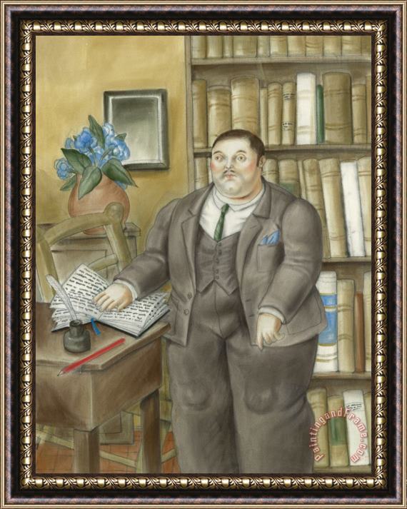 Fernando Botero Un Abogado, 1995 Framed Painting