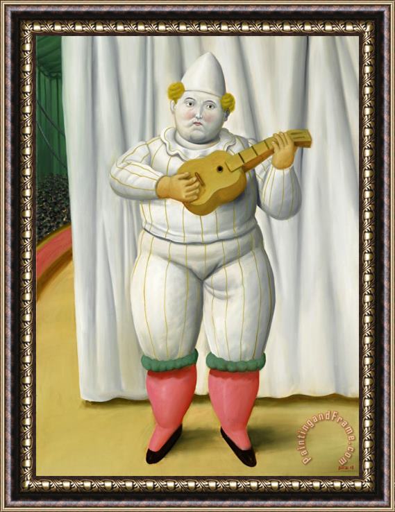 Fernando Botero White Pierrot, 2008 Framed Print