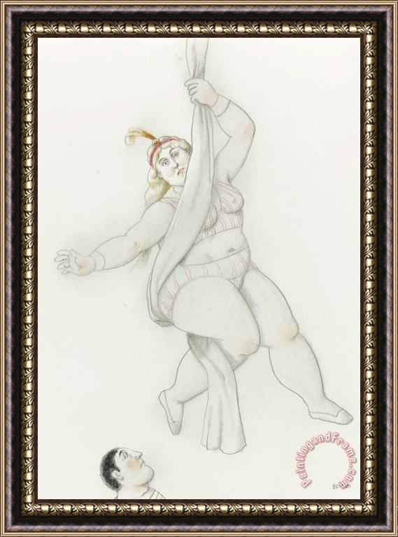 Fernando Botero Woman Acrobat, 2008 Framed Print