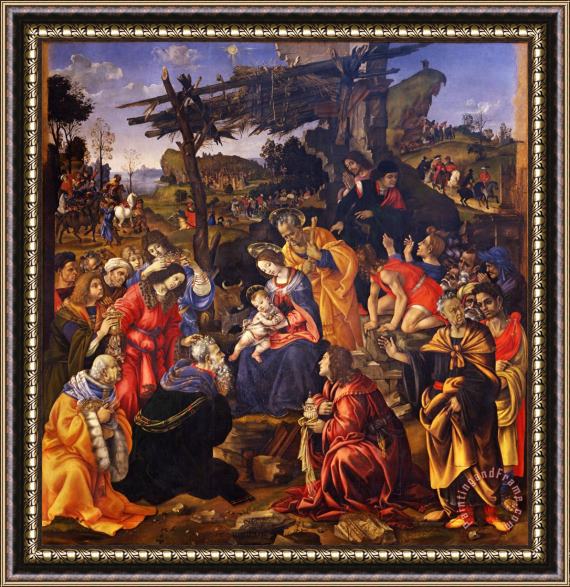 Filippino Lippi Adorazione Dei Magi Framed Print