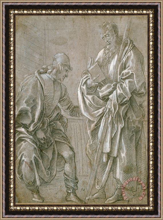 Filippino Lippi Apostle And Youth Framed Painting