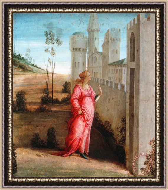 Filippino Lippi Esther at The Palace Gate Framed Print