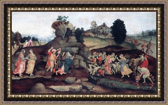 Filippino Lippi Moses Brings Forth Water Out of The Rock Framed Print