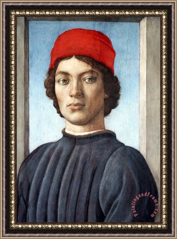 Filippino Lippi Portrait of a Youth Framed Painting