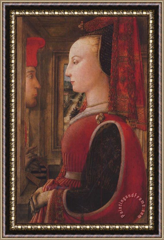 Filippino Lippi Two Figures Framed Painting