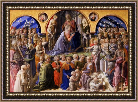 Filippo Lippi Incoronazione Della Vergine Framed Painting