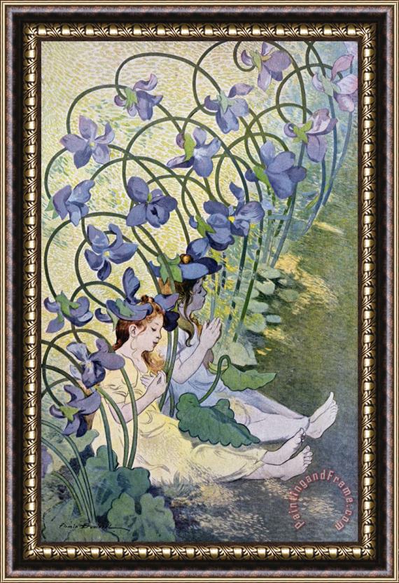 Firmin Bouisset The Violets Lively Flowers Framed Print