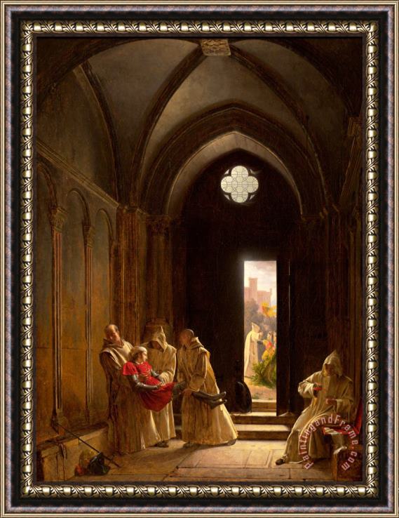 Fleury Francois Richard Death of The Prince De Talmont Framed Painting