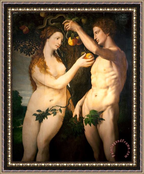 Floris, Frans The Fall of Man Framed Painting