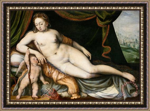 Floris, Frans Venus And Cupid Framed Print