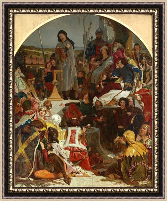 Ford Madox Brown Chaucer at The Court of Edward III Framed Print