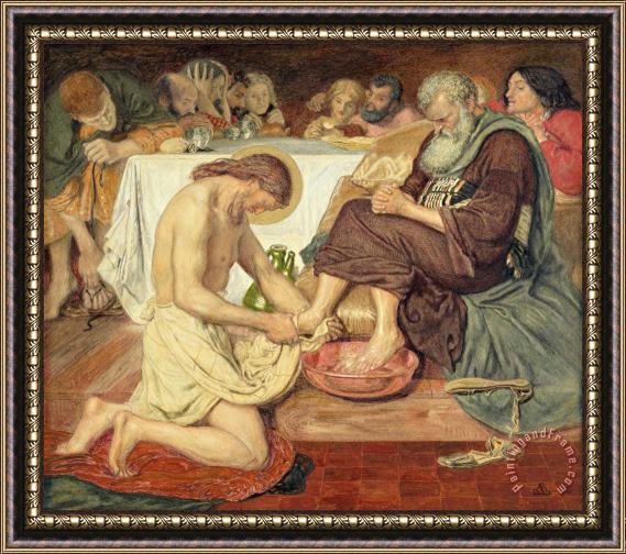 Ford Madox Brown Jesus Washing Peter's Feet Framed Painting
