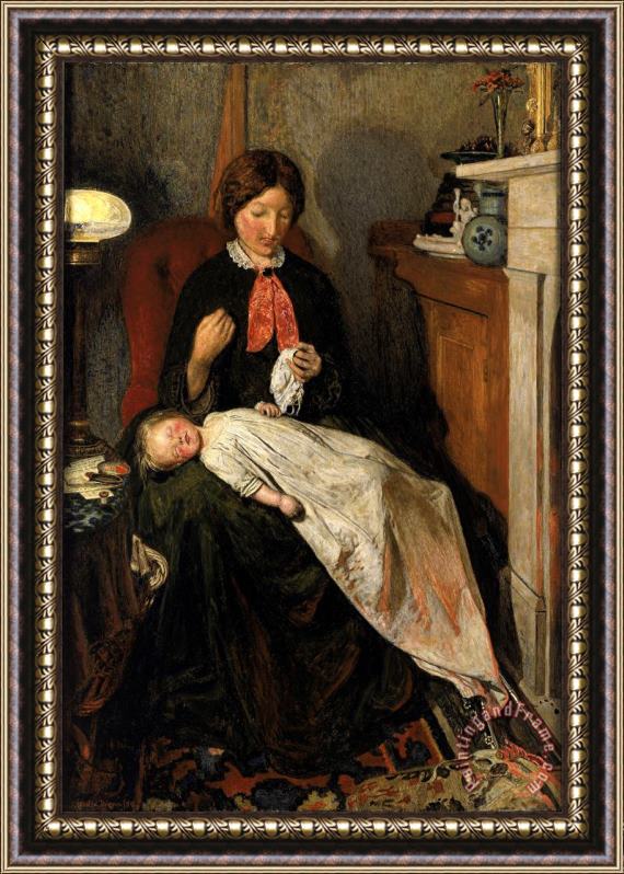Ford Madox Brown Waiting an English Fireside of 1854 55 Framed Print