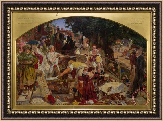 Ford Madox Brown Work Framed Painting