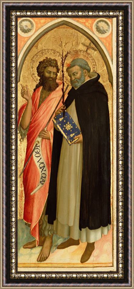 Fra Angelico Saint John The Baptist And Saint Dominic Framed Painting