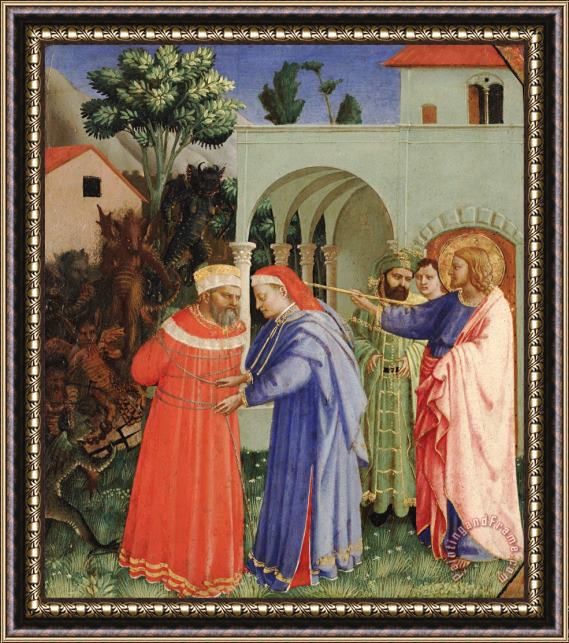 Fra Angelico The Apostle Saint James The Greater Freeing The Magician Hermogenes Framed Painting
