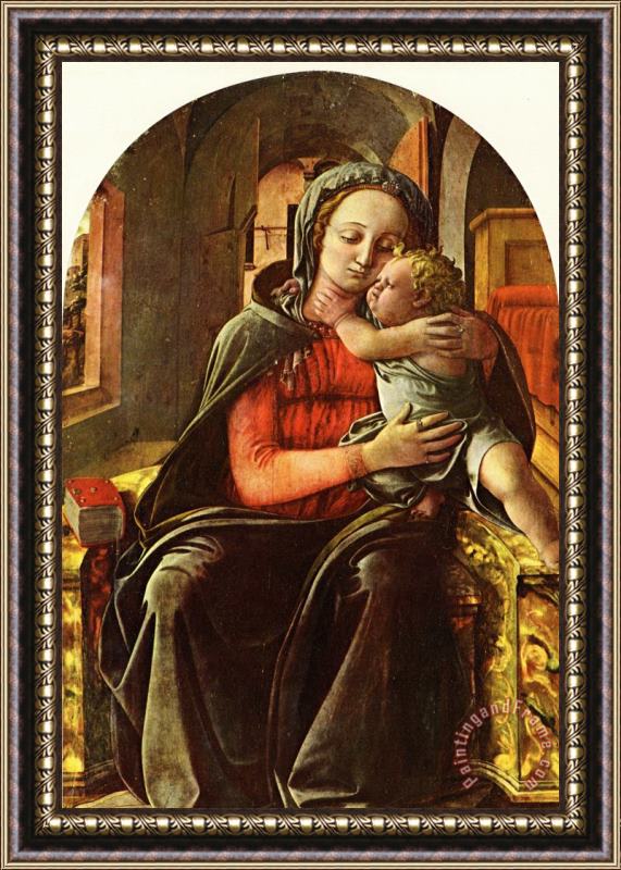 Fra Filippo Lippi Madonna Enthroned Framed Painting