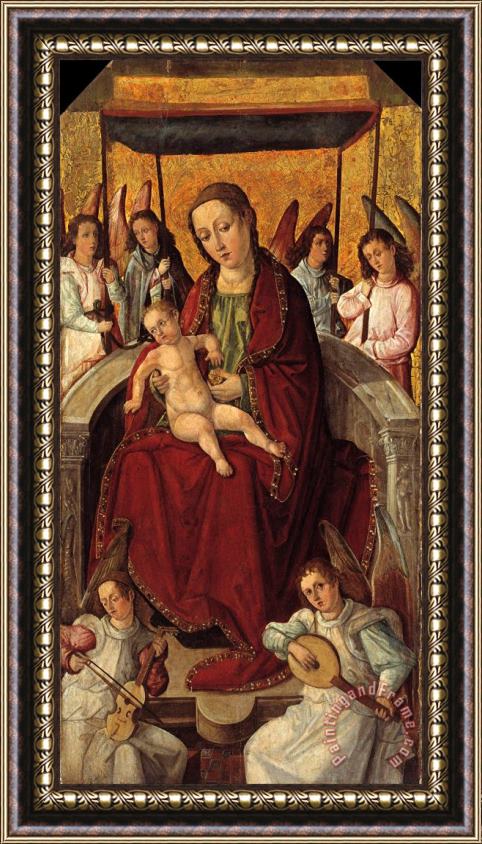 Francesc d'Osona Virgin Framed Painting