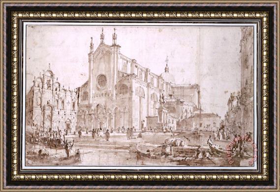 Francesco Guardi Campo San Zanipolo in Venice Framed Print