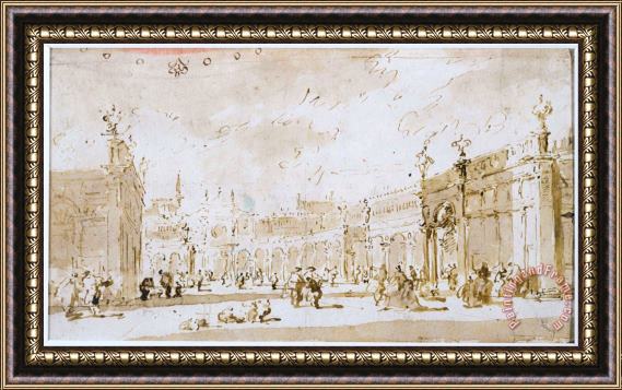 Francesco Guardi Piazza San Marco Framed Print