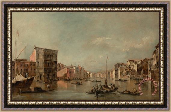 Francesco Guardi The Grand Canal, Venice, with The Palazzo Bembo Framed Print