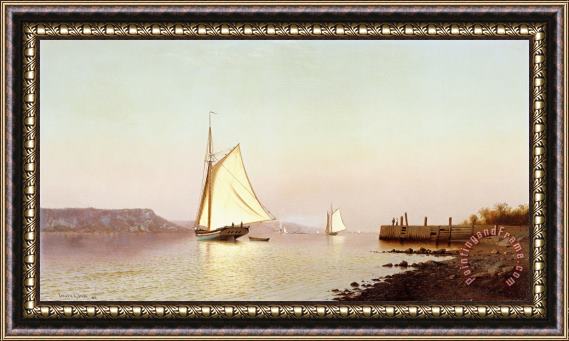 Francis Augustus Silva October on The Hudson Framed Painting