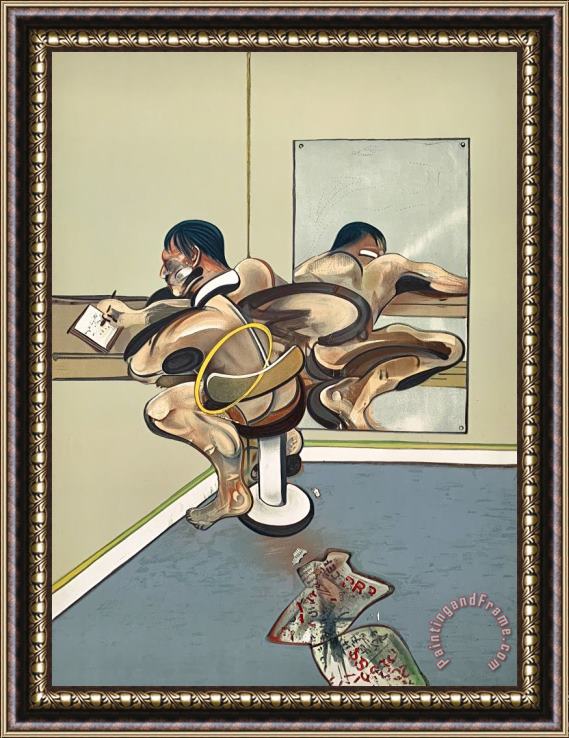 Francis Bacon Figure Writing Reflected in a Mirror, 1977 Framed Print