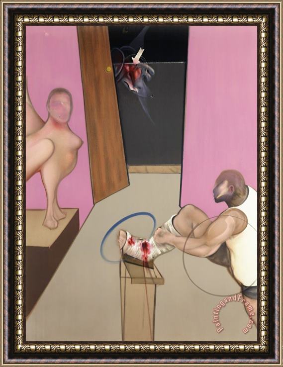 Francis Bacon Oedipus And The Sphinx After Ingres, 1983 Framed Print
