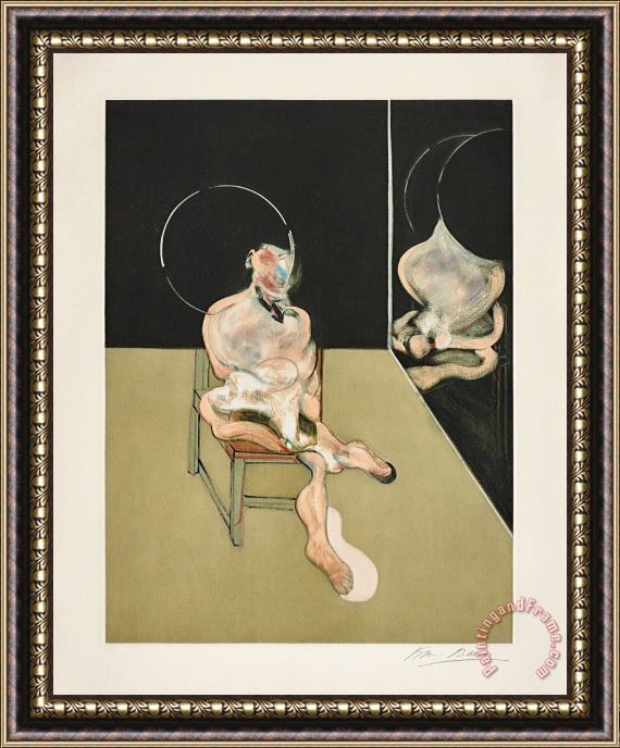 Francis Bacon Seated Figure (after, Study for a Portrait 1981), 1983 Framed Painting
