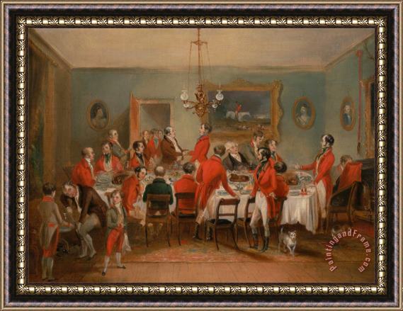 Francis Calcraft Turner Bachelors' Hall The Hunt Breakfast Framed Painting