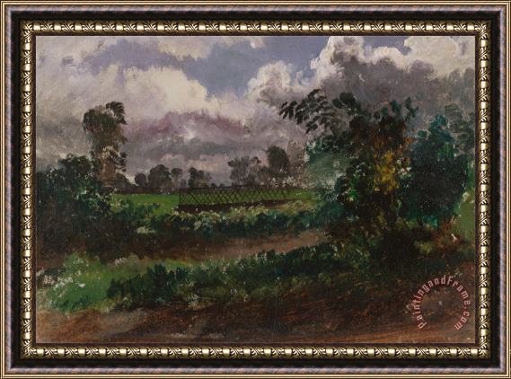 Francis Danby A View Across The Artist's Garden From His House at Exmouth, Devonshire Framed Painting