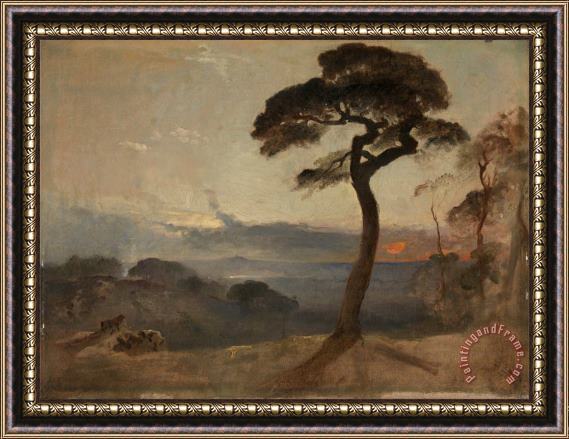 Francis Danby Hampstead Heath, Sunset Framed Painting