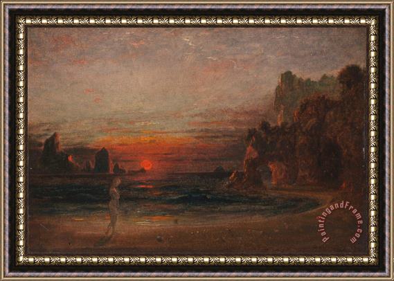 Francis Danby Study for 'calypso's Grotto' Framed Painting