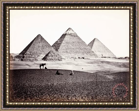 Francis Frith Pyramids of El Geezeh (from The Southwest) Framed Painting